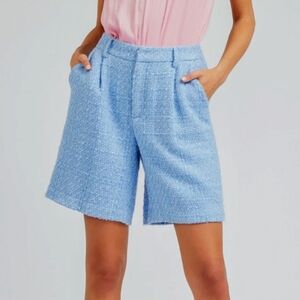 Current Air Blue Bermuda Shorts High-Waisted Relaxed Fit